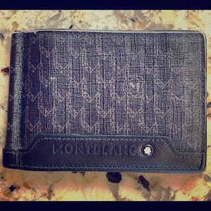 Mint Blanc leather men’s wallet with money clip